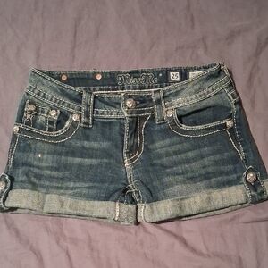 Miss Me Women's Jean Shorts - Dark Blue